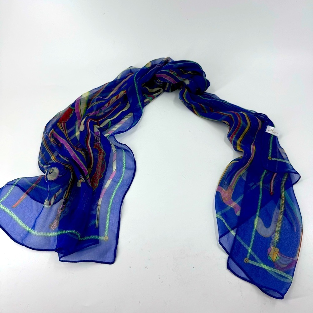 Silk‎ Blend Scattered Cane Scarf ( Viscosa / silk )
19x64